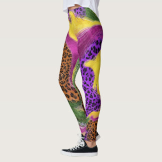 abstrakte Leggins, Leopard Leggins