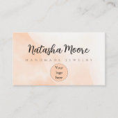 Abstrakte, leichte, leicht orange Visitenkarte (Vorderseite)