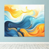 Abstrakte Leinwand (Insitu (Holzboden))