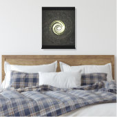 Abstrakte Leinwand aus Schwarz und Gold (Insitu (Schlafzimmer))
