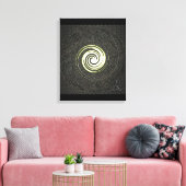 Abstrakte Leinwand aus Schwarz und Gold (Insitu (Wohnzimmer))