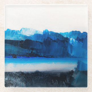 Abstrakte Leinwand: Moderne Kunsttextur. Glasuntersetzer