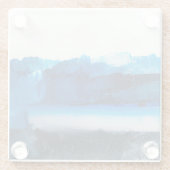 Abstrakte Leinwand: Moderne Kunsttextur. Glasuntersetzer (Rückseite)