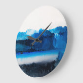 Abstrakte Leinwand: Moderne Kunsttextur. Große Wanduhr (Winkel)