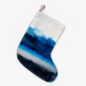 Abstrakte Leinwand: Moderne Kunsttextur. Kleiner Weihnachtsstrumpf (Vorderansicht (hängend))