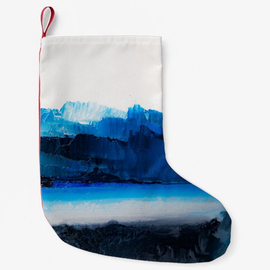 Abstrakte Leinwand: Moderne Kunsttextur. Kleiner Weihnachtsstrumpf (Vorderseite)