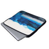 Abstrakte Leinwand: Moderne Kunsttextur. Laptopschutzhülle (Vorne Knopf)