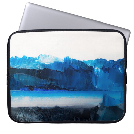 Abstrakte Leinwand: Moderne Kunsttextur. Laptopschutzhülle (Vorderseite)