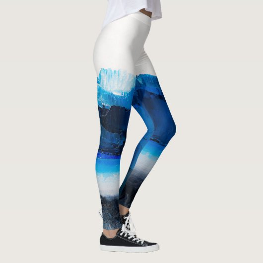 Abstrakte Leinwand: Moderne Kunsttextur. Leggings (Rechts)
