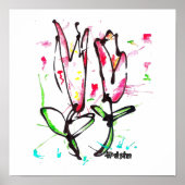 Abstrakte Leinwand Poster (Vorne)