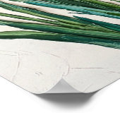 Abstrakte Leinwandkunst in Smaragdgrün Poster (Ecke)