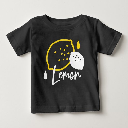 Abstrakte Lemon Illustration - Frische Zitrusfrüch Baby T-shirt (Vorderseite)