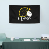Abstrakte Lemon Illustration - Frische Zitrusfrüch Banner (Messeveranstaltung)