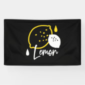 Abstrakte Lemon Illustration - Frische Zitrusfrüch Banner (Horizontal)