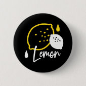 Abstrakte Lemon Illustration - Frische Zitrusfrüch Button (Vorderseite)