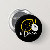 Abstrakte Lemon Illustration - Frische Zitrusfrüch Button (Vorne & Hinten)
