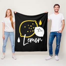 Abstrakte Lemon Illustration - Frische Zitrusfrüch Fleecedecke