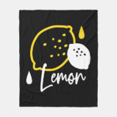 Abstrakte Lemon Illustration - Frische Zitrusfrüch Fleecedecke (Vorderseite)