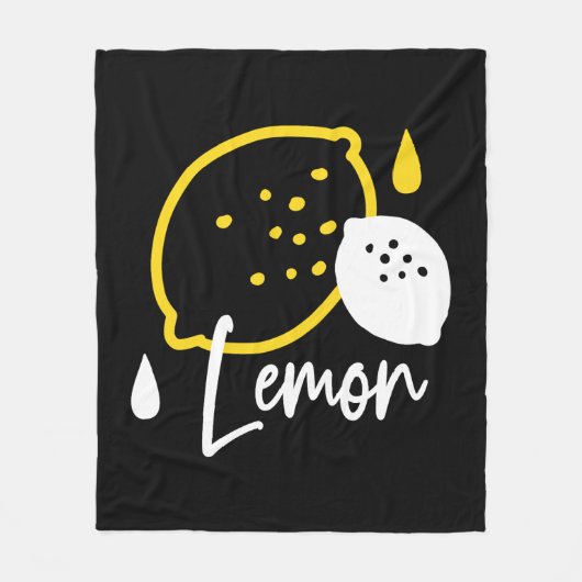 Abstrakte Lemon Illustration - Frische Zitrusfrüch Fleecedecke (Vorderseite)