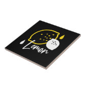 Abstrakte Lemon Illustration - Frische Zitrusfrüch Fliese (Seite)