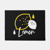 Abstrakte Lemon Illustration - Frische Zitrusfrüch Fußmatte (Vorderseite)