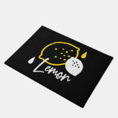 Abstrakte Lemon Illustration - Frische Zitrusfrüch Fußmatte (Schrägansicht)