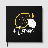 Abstrakte Lemon Illustration - Frische Zitrusfrüch Gästebuch (Vorderseite)