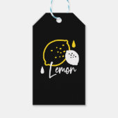 Abstrakte Lemon Illustration - Frische Zitrusfrüch Geschenkanhänger (Vorderseite)