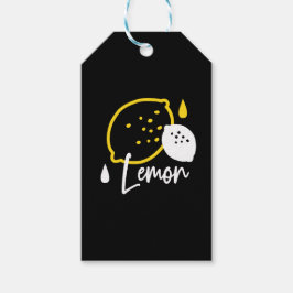 Abstrakte Lemon Illustration - Frische Zitrusfrüch Geschenkanhänger