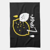 Abstrakte Lemon Illustration - Frische Zitrusfrüch Geschirrtuch (Vertikal)