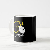 Abstrakte Lemon Illustration - Frische Zitrusfrüch Kaffeetasse (Vorderseite Links)