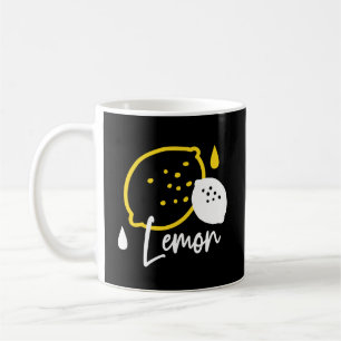 Abstrakte Lemon Illustration - Frische Zitrusfrüch Kaffeetasse
