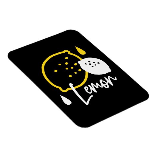 Abstrakte Lemon Illustration - Frische Zitrusfrüch Magnet (Rechte Seite)