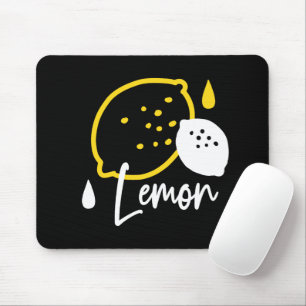 Abstrakte Lemon Illustration - Frische Zitrusfrüch Mousepad