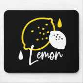 Abstrakte Lemon Illustration - Frische Zitrusfrüch Mousepad (Vorne)