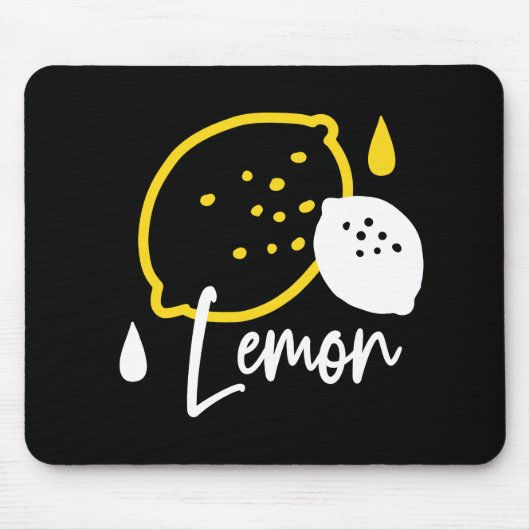 Abstrakte Lemon Illustration - Frische Zitrusfrüch Mousepad (Vorne)