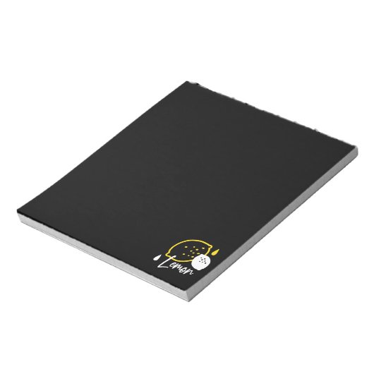 Abstrakte Lemon Illustration - Frische Zitrusfrüch Notizblock (Rotiert)