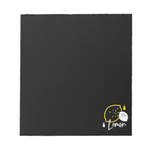 Abstrakte Lemon Illustration - Frische Zitrusfrüch Notizblock