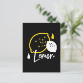Abstrakte Lemon Illustration - Frische Zitrusfrüch Postkarte (Stehend Vorderseite)