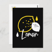 Abstrakte Lemon Illustration - Frische Zitrusfrüch Postkarte (Vorne/Hinten)