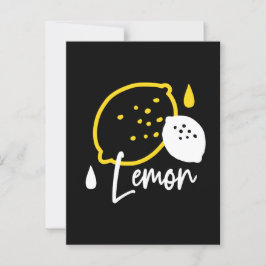 Abstrakte Lemon Illustration - Frische Zitrusfrüch Postkarte