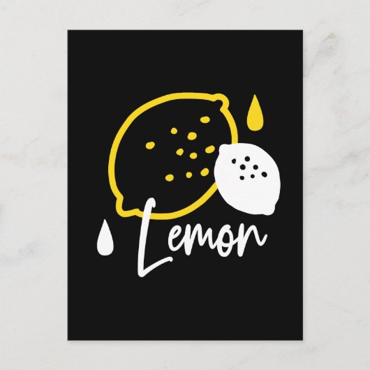 Abstrakte Lemon Illustration - Frische Zitrusfrüch Postkarte (Vorderseite)