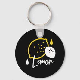 Abstrakte Lemon Illustration - Frische Zitrusfrüch Schlüsselanhänger