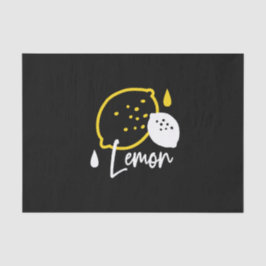 Abstrakte Lemon Illustration - Frische Zitrusfrüch Seidenpapier