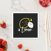 Abstrakte Lemon Illustration - Frische Zitrusfrüch Serviette (Beispiel)