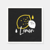 Abstrakte Lemon Illustration - Frische Zitrusfrüch Serviette (Vorderseite)