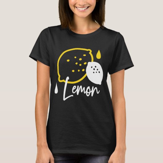 Abstrakte Lemon Illustration - Frische Zitrusfrüch T-Shirt (Vorderseite)