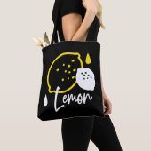 Abstrakte Lemon Illustration - Frische Zitrusfrüch Tasche (Von Nahem)