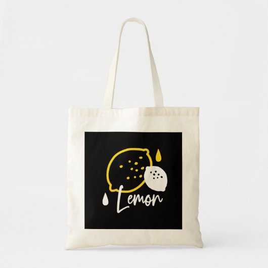 Abstrakte Lemon Illustration - Frische Zitrusfrüch Tragetasche (Vorne)