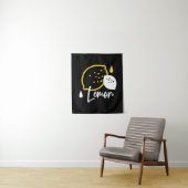 Abstrakte Lemon Illustration - Frische Zitrusfrüch Wandteppich (Beispiel)